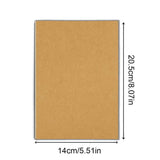 20pcs A5 Notebook Workbook Kraft Paper Notepad for School Office Writing Use - Side View