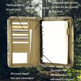 Outdoor Stationery Pouch Notebook Portable for Hiking Camping Travel - Top-Down View