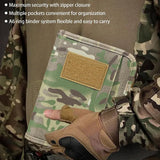 Outdoor Stationery Pouch Notebook Portable for Hiking Camping Travel - Rear View