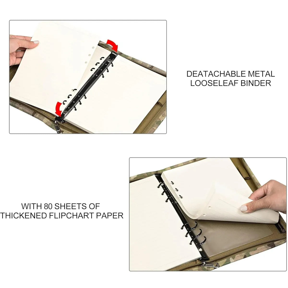 Outdoor Stationery Pouch Notebook Portable for Hiking Camping Travel