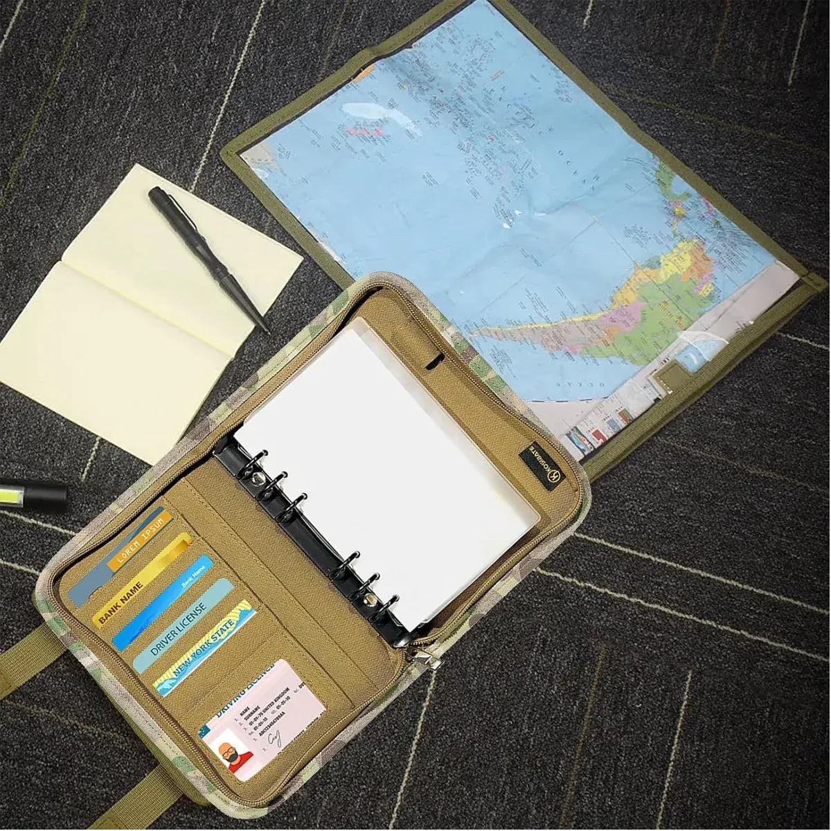 Outdoor Stationery Pouch Notebook Portable for Hiking Camping Travel