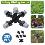 20PCS Anti-Drip Misting Nozzle Water Spray Drip Hanging Atomizing Nozzle Fog Cross
