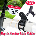 5Sets Bicycle Number Plate Bracket Headlight Mount Road Racing Bike Accessories