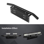 24inch Bull Bar Front Bumper License Number Plate Mount Bracket Led Light Holder