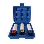 3PCS Deep Impact Nut Socket Set 17mm 19mm 21mm for Alloy Wheels