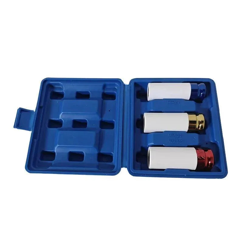 3PCS Deep Impact Nut Socket Set 17mm 19mm 21mm for Alloy Wheels