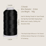 2pcs Strong Nylon Tower Line with Tassel Anti Drop Durable Outdoor Use Rope - Side View