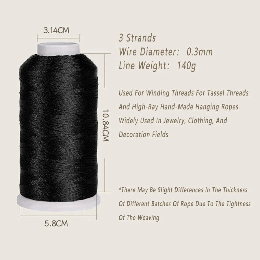2pcs Strong Nylon Tower Line with Tassel Anti Drop Durable Outdoor Use Rope