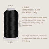 2pcs Strong Nylon Tower Line with Tassel Anti Drop Durable Outdoor Use Rope - Side View