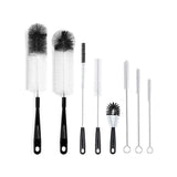 8 Pcs Nylon Straw Brush Set Cleaner Bottle Glass Tube Pipe Small Long Cleaning - Front View