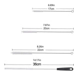 8 Pcs Nylon Straw Brush Set Cleaner Bottle Glass Tube Pipe Small Long Cleaning