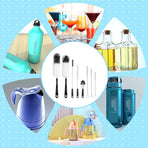 8 Pcs Nylon Straw Brush Set Cleaner Bottle Glass Tube Pipe Small Long Cleaning