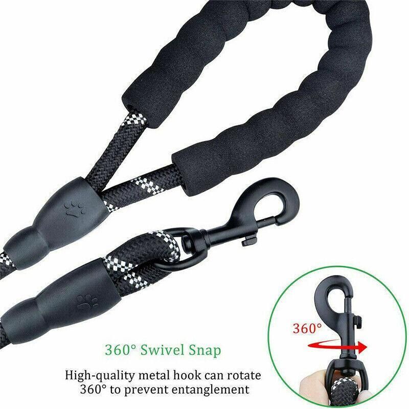 Nylon Training Dog Leash Heavy Duty Pet Products Strong Rope Recall Lead Leashes - Pink