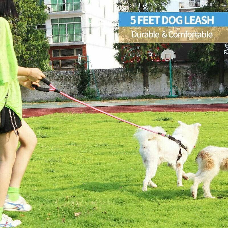 Nylon Training Dog Leash Heavy Duty Pet Products Strong Rope Recall Lead Leashes - Pink