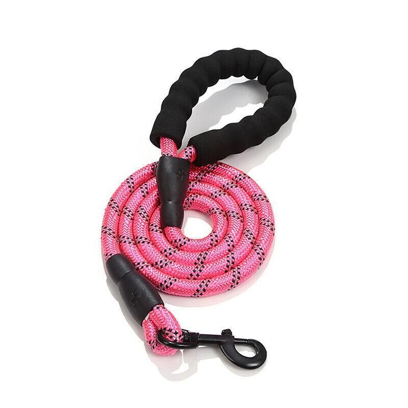 Nylon Training Dog Leash Heavy Duty Pet Products Strong Rope Recall Lead Leashes - Pink