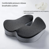 Slow Rebound Memory Foam Seat Cushion Office Chair Pad for Sedentary Hip Support - Rear View
