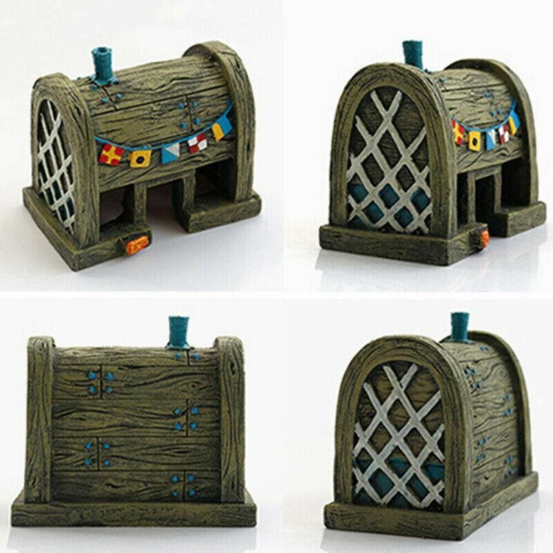 For Alien Spongebob Pineapple House Hole Fish Tank Decoration Aquarium Ornament