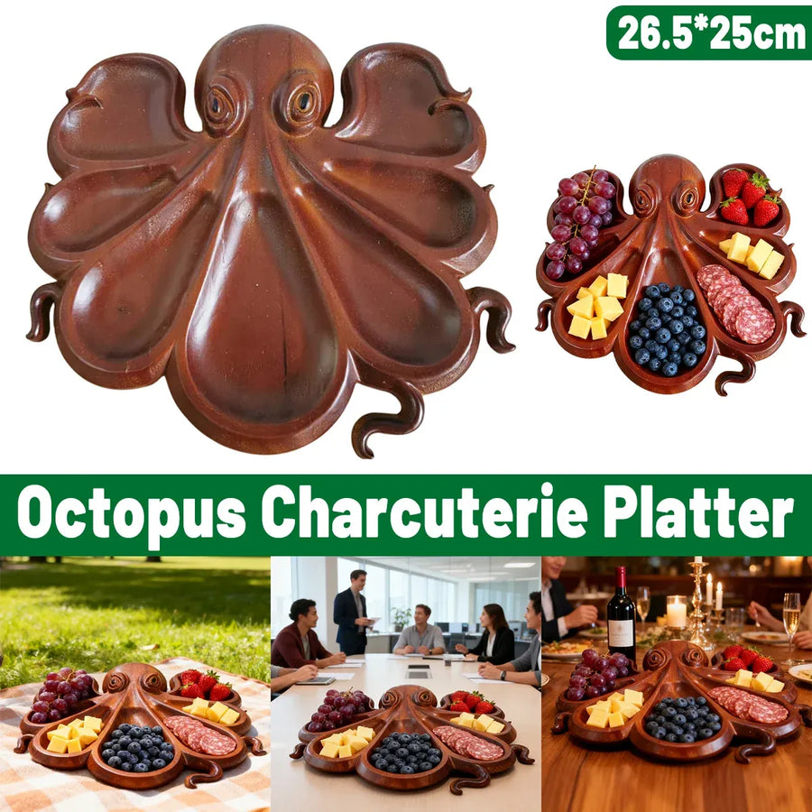 Octopus Shaped Food Tray Serving Plate for Kitchen Hotel Restaurant Party Food