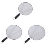Stainless Steel Mesh Cover Anti Scald Filter Screen Anti Splash Lid For Kitchen - 25cm - Front View