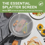 Stainless Steel Mesh Cover Anti Scald Filter Screen Anti Splash Lid For Kitchen - 25cm