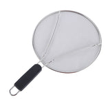 Stainless Steel Mesh Cover Anti Scald Filter Screen Anti Splash Lid For Kitchen - 25cm - Rear View