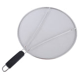 Stainless Steel Mesh Cover Anti Scald Filter Screen Anti Splash Lid For Kitchen - 25cm - Low Angle