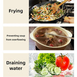 Stainless Steel Mesh Cover Anti Scald Filter Screen Anti Splash Lid For Kitchen - 29cm - 45-Degree Angle