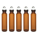 10Ml Roller Rollerball Perfume Essential Oil Roll On Ball Amber Glass Bottle - 20PCS