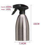 500ml Stainless Steel Cooking Oil Spray Bottle for BBQ and Kitchen Use - Side View