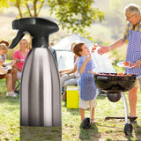 500ml Stainless Steel Cooking Oil Spray Bottle for BBQ and Kitchen Use - Top-Down View