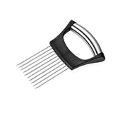 Food Slice Assistant Onion Slicer Cutter Fish Meat Potato Vegetable Holder Tool - Front View