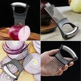 Food Slice Assistant Onion Slicer Cutter Fish Meat Potato Vegetable Holder Tool - 45-Degree Angle