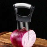 Food Slice Assistant Onion Slicer Cutter Fish Meat Potato Vegetable Holder Tool - Extra Image