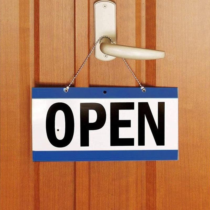 Open Closed Sign with Will Return Clock for Business Shops and Home Use 29x15cm