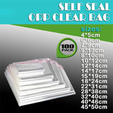 100Pcs Self-Adhesive Clear Opp Cellophane Bags with Air Hole - 12*17+3cm