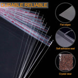 100Pcs Self-Adhesive Clear Opp Cellophane Bags with Air Hole - 8*10+3cm - Side View