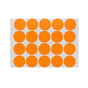 Orange Assorted Sizes Colour Sticker Dots Adhesive Round Labels Circular Spot Scrapbook - 13mm*132 Dots