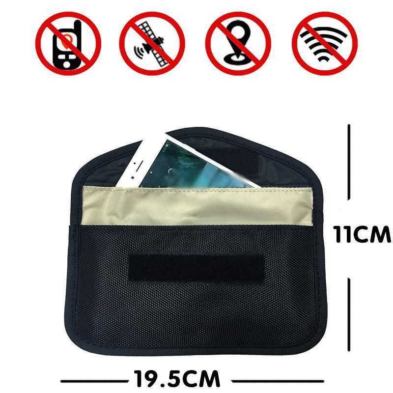 Car Key Case For Faraday Cage Fob Pouch Keyless RFID Blocking Bag - Orange