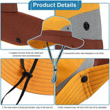 Women Wide Brim Ponytail Hat Sun Protect Visor Summer Beach Cap Anti Uv Floppy - Orange