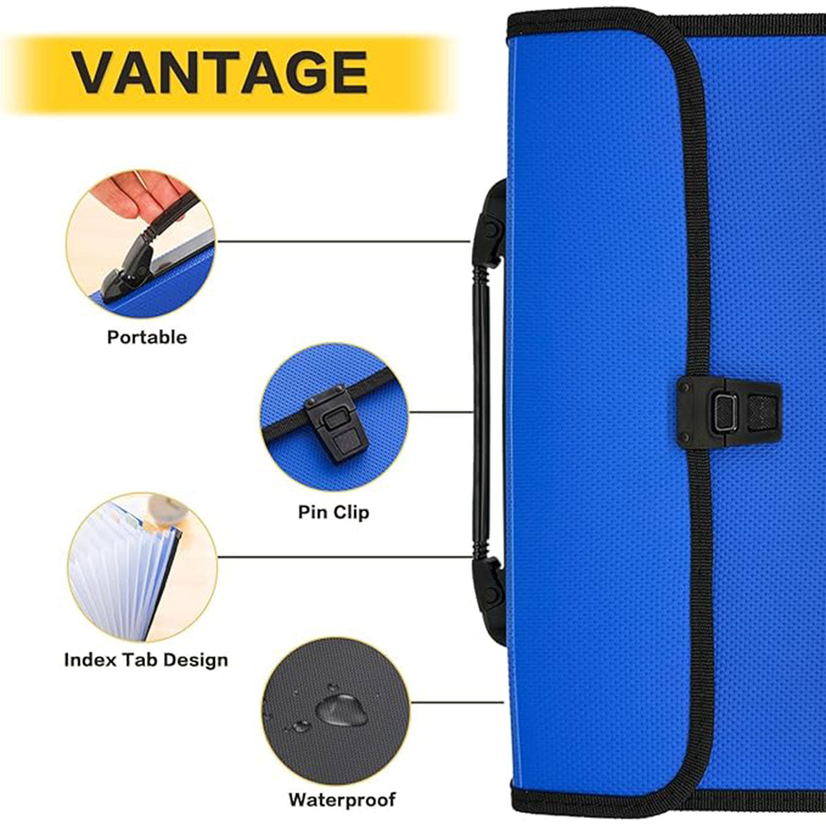 Expanding File A4 13 Pocket Document Organiser Paper Storage Wallet Folder