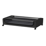 Under Bed Storage Rack Square Design with Wheels Rolling Trolley Box for Home - Black