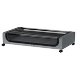 Under Bed Storage Rack Square Design with Wheels Rolling Trolley Box for Home - Black - Close-Up Angle