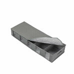 5 Compartments Clothes Shoes Under Bed Storage Organizer Box Bag Large Capacity - Grey