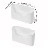 2PCS Wall Mounted Storage Rack Kitchen Bathroom Cabinet Door Sundries Holder - Side View
