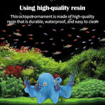 Resin Octopus Figurine Ornament Simulation Octopus Sculpture Home Decor Desktop