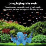 Resin Octopus Figurine Ornament Simulation Octopus Sculpture Home Decor Desktop - Rear View