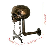Motorbike Helmet Holder Wall Mount Helmet Rack Helmet Stand Skull Head Holder - Side View