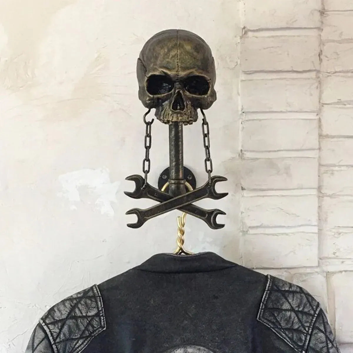 Motorbike Helmet Holder Wall Mount Helmet Rack Helmet Stand Skull Head Holder