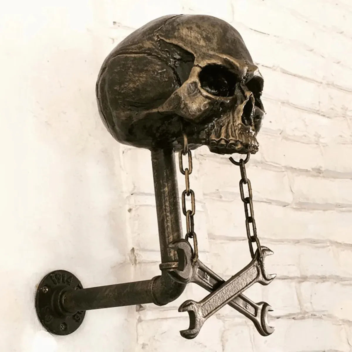 Motorbike Helmet Holder Wall Mount Helmet Rack Helmet Stand Skull Head Holder