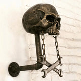 Motorbike Helmet Holder Wall Mount Helmet Rack Helmet Stand Skull Head Holder - Extra Image